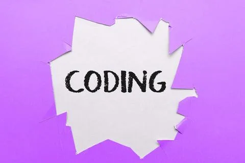 Writing displaying text Coding. Business concept assigning code to something for Stockfoto's
