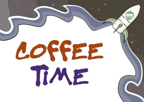 Writing displaying text Coffee Time. Business approach a chosen period when a 库存插图