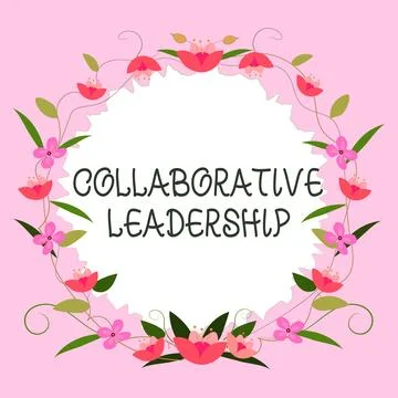 Writing displaying text Collaborative Leadership. Internet Concept people and Stock Illustration