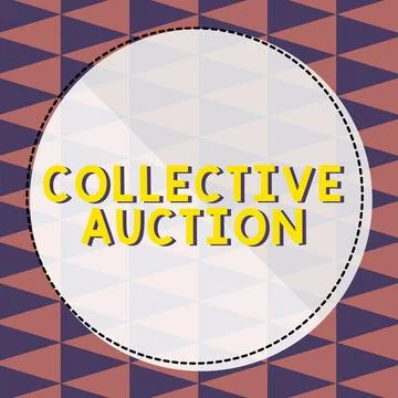 Writing displaying text Collective Auction. Word for Gathering and measuring Stock Illustration