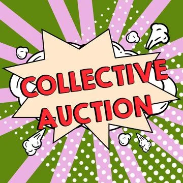Writing displaying text Collective Auction. Concept meaning Gathering and Stock Illustration