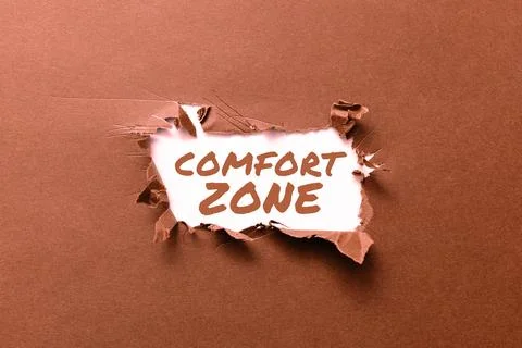 Writing displaying text Comfort Zone. Business overview A situation where one Stock Illustration