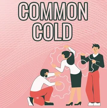 Writing displaying text Common Cold. Business concept viral infection in upper Stock Illustration
