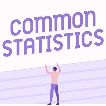 Writing displaying text Common Statistics. Business approach deals with Stock Illustration