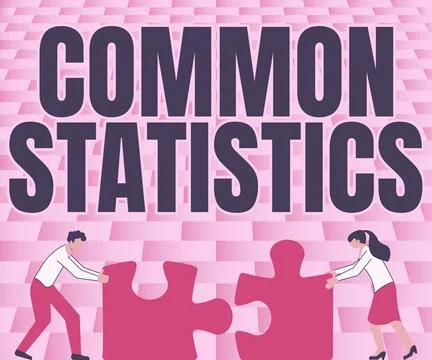 Writing displaying text Common Statistics. Internet Concept deals with Stock Illustration