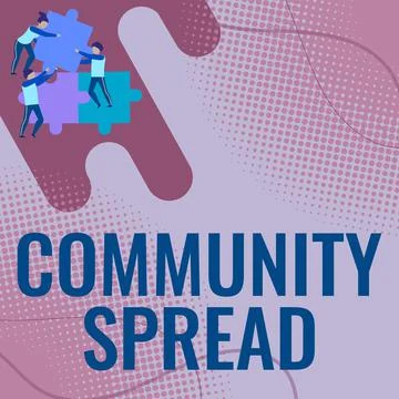 Writing displaying text Community Spread. Business showcase dissemination of a Stock-Illustration