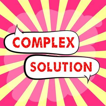 Writing displaying text Complex Solution. Internet Concept computer time or Illustrazione stock