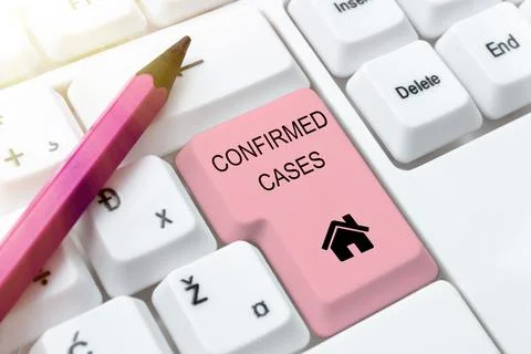 Writing displaying text Confirmed Cases. Word for set of circumstances or Photos
