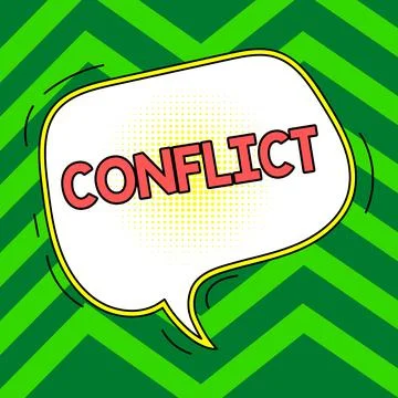Writing displaying text Conflict. Internet Concept disagreeing with someone Stock Illustration