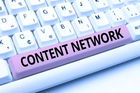 Writing displaying text Content Network. Concept meaning A group of Web sites Foto stock