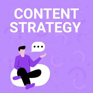 Writing displaying text Content Strategy. Concept meaning create marketing plan Stock Illustration