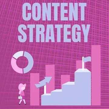 Writing displaying text Content Strategy. Business idea create marketing plan Stock Illustration