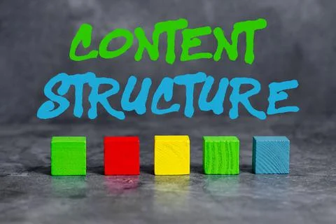 Writing displaying text Content Structure. Business overview information that is Stockfoto's