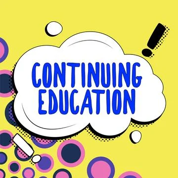Writing displaying text Continuing Education. Internet Concept Continued イラスト素材