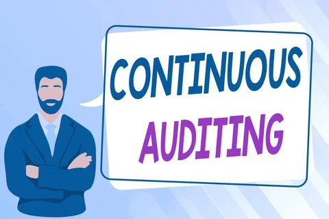 Writing displaying text Continuous Auditing. Internet Concept Internal process Stock Illustration