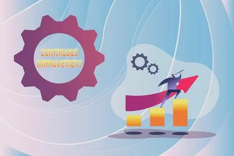 Writing displaying text Continuous Improvement. Conceptual photo making small Illustrazione stock