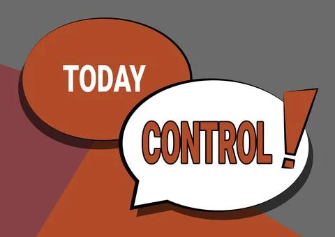 Writing displaying text Control. Business idea Power to influence direct Illustrazione stock