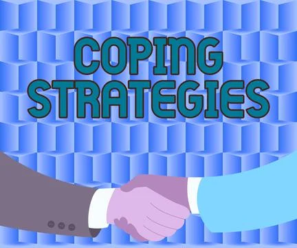 Writing displaying text Coping Strategies. Business approach general plan or set Ilustración de archivo