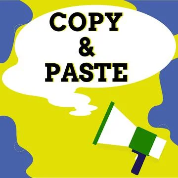 Writing displaying text Copy Paste. Business idea an imitation, transcript, or Stock Illustration