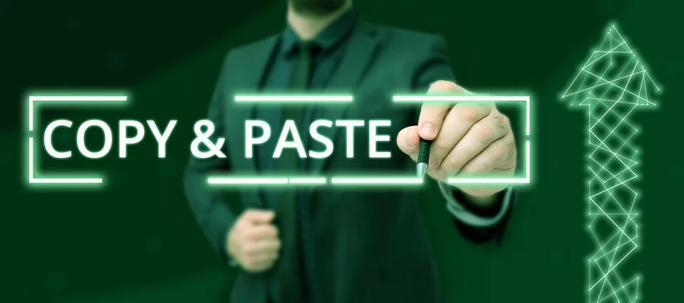 Writing displaying text Copy Paste. Internet Concept an imitation, transcript Stock Photos