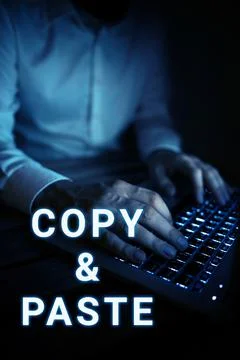 Writing displaying text Copy Paste. Word Written on an imitation, transcript, or Stock Photos