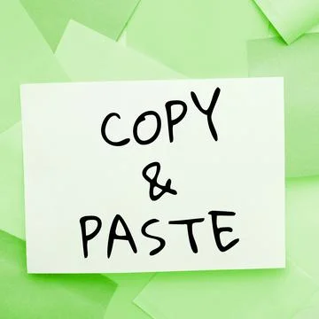 Writing displaying text Copy Paste. Word Written on an imitation, transcript, or 스톡 사진