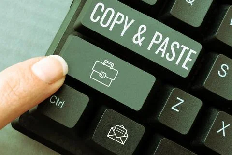 Writing displaying text Copy Paste. Word for an imitation, transcript, or Stock Photos