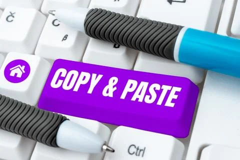 Writing displaying text Copy Paste. Business approach an imitation, transcript 스톡 사진