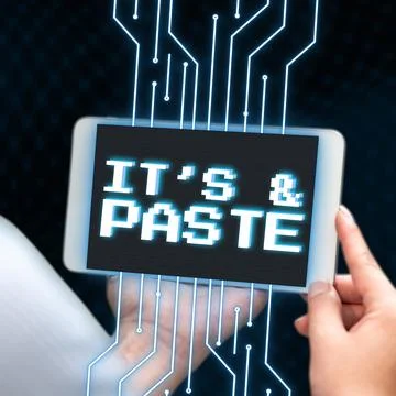 Writing displaying text Copy Paste. Business overview an imitation, transcript 스톡 사진