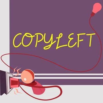 Writing displaying text Copyleft. Internet Concept the right to freely use Stock Illustration