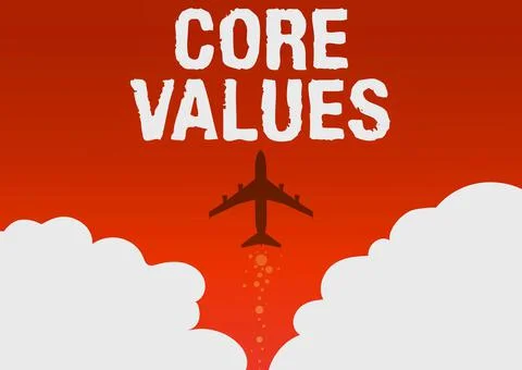 Writing displaying text Core Values. Conceptual photo principles which guide and Stock-Illustration