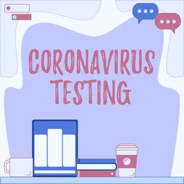Writing displaying text Coronavirus Testing. Concept meaning Collection of Illustrazione stock