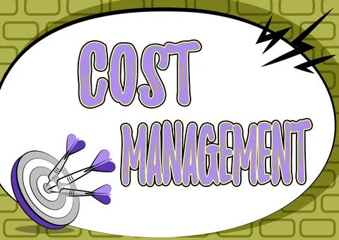 Writing displaying text Cost Management. Business concept process of planning Illustrazione stock