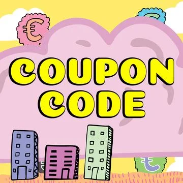 Writing displaying text Coupon Code. Conceptual photo ticket or document that Stock-Illustration