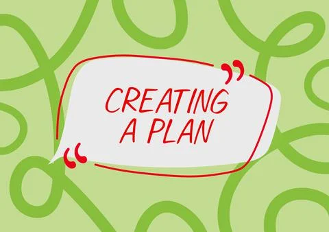Writing displaying text Creating A Plan. Word Written on Establish steps to Stock Illustration