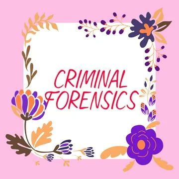 Writing displaying text Criminal Forensics. Conceptual photo Federal Offense Stock Illustration