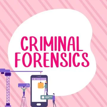 Writing displaying text Criminal Forensics. Business idea Federal Offense Stock Illustration