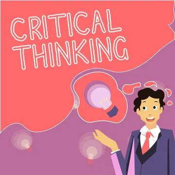 Writing displaying text Critical Thinking. Business showcase sequence of stages 스톡 일러스트