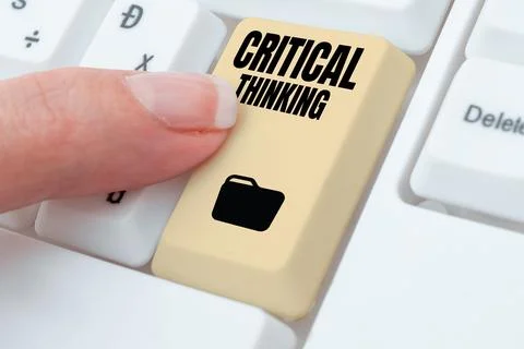 Writing displaying text Critical Thinking. Business concept sequence of stages Stock Photos