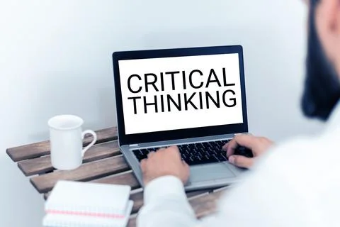 Writing displaying text Critical Thinking. Business concept sequence of stages Stock Photos
