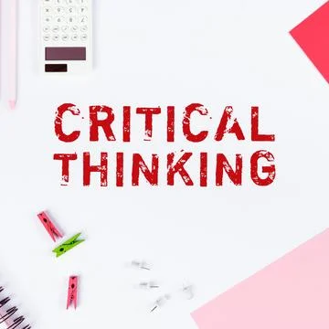 Writing displaying text Critical Thinking. Concept meaning sequence of stages of Stock Photos
