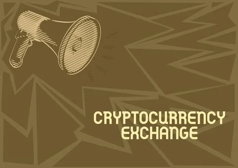 Writing displaying text Crypto Currency Exchange. Word Written on Trading of Ilustração Stock