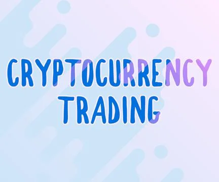 Writing displaying text Cryptocurrency Trading. Business concept act speculating Stock Illustration