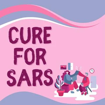 Writing displaying text Cure For Sars. Word Written on Medical treatment over Ilustração Stock