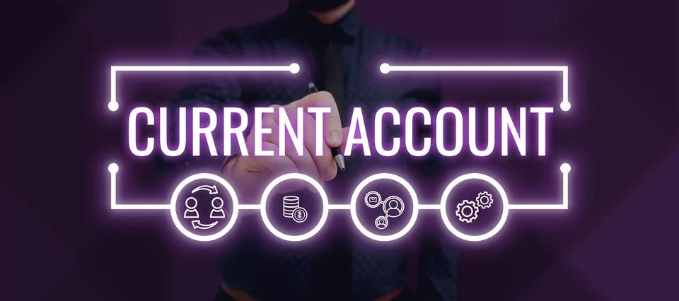 Writing displaying text Current Account. Word Written on personal bank account Stock Photos
