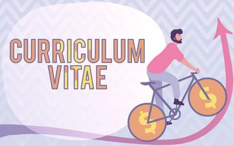 Writing displaying text Curriculum Vitae. Word Written on overview of person Illustrazione stock
