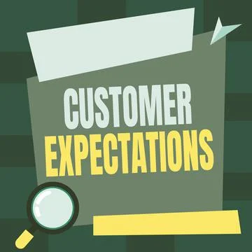 Writing displaying text Customer Expectations. Business overview Benefits a Stock Illustration