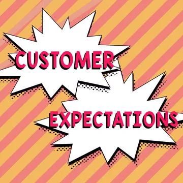 Writing displaying text Customer Expectations. Business concept Benefits a Stock Illustration