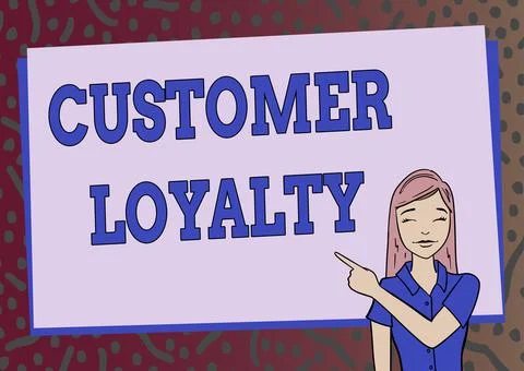 Writing displaying text Customer Loyalty. Internet Concept customers are devoted Illustrazione stock