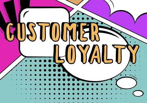 Writing displaying text Customer Loyaltyresult of consistently positive イラスト素材